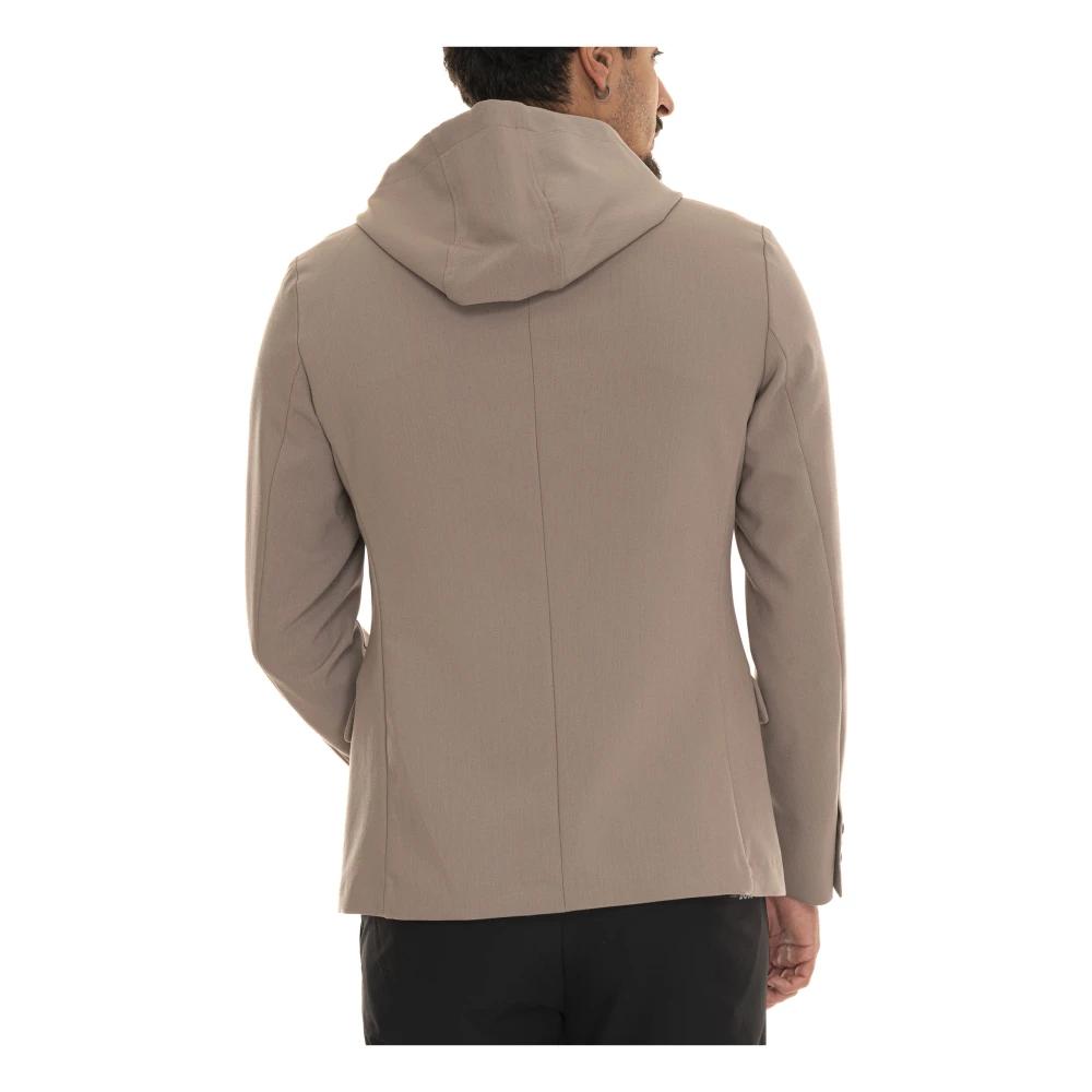 Emporio Armani Jas met hoogwaardige stof en afneembare capuchon Beige Heren