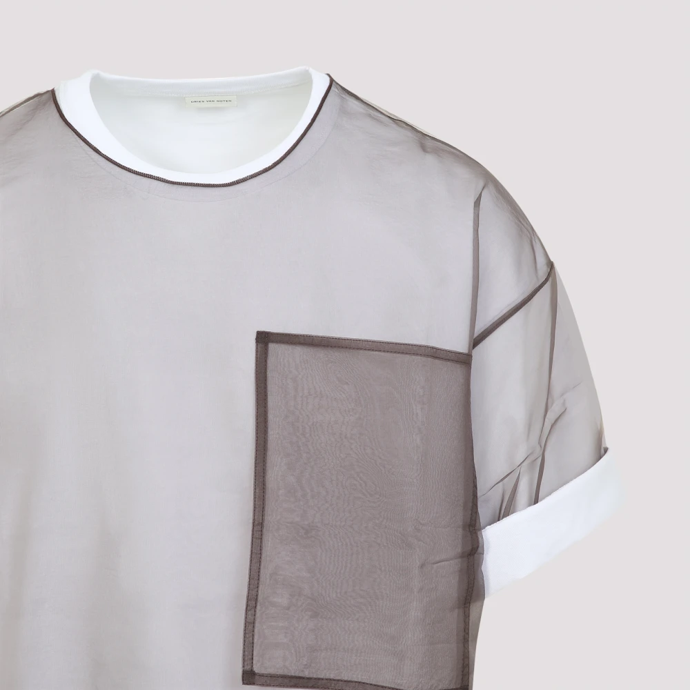 Dries Van Noten Wit T-shirt voor mannen White Heren