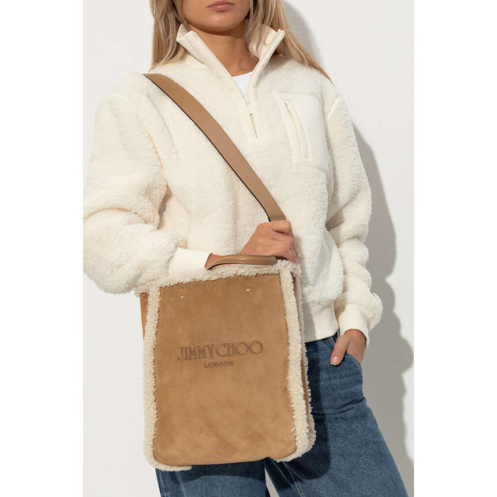 Jimmy Choo Tas Lenny North-South Medium type-shopper Beige Dames