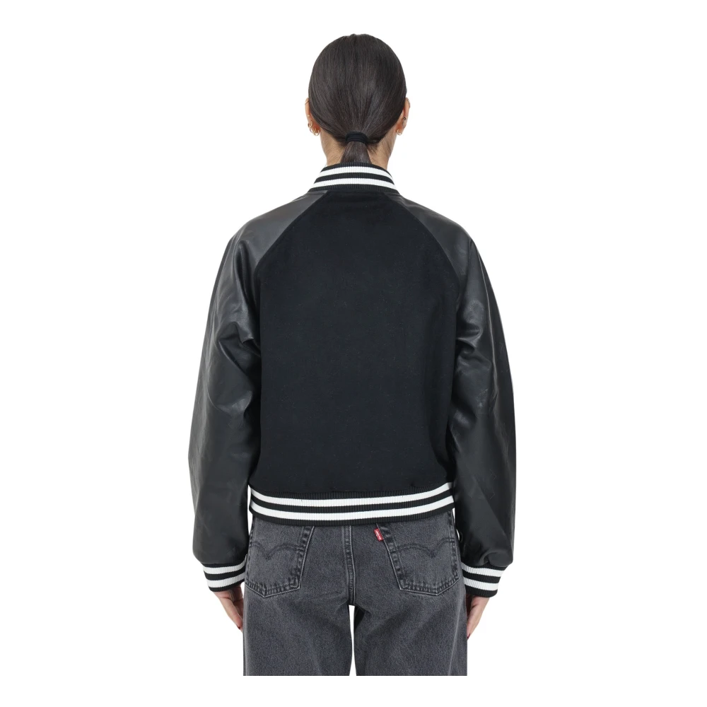 new era Zwarte Bomber Varsity MLB Yankees Jas Black Dames