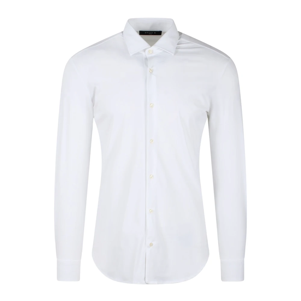 Brian Dales Stretch Nylon Slim Fit Overhemd White Heren
