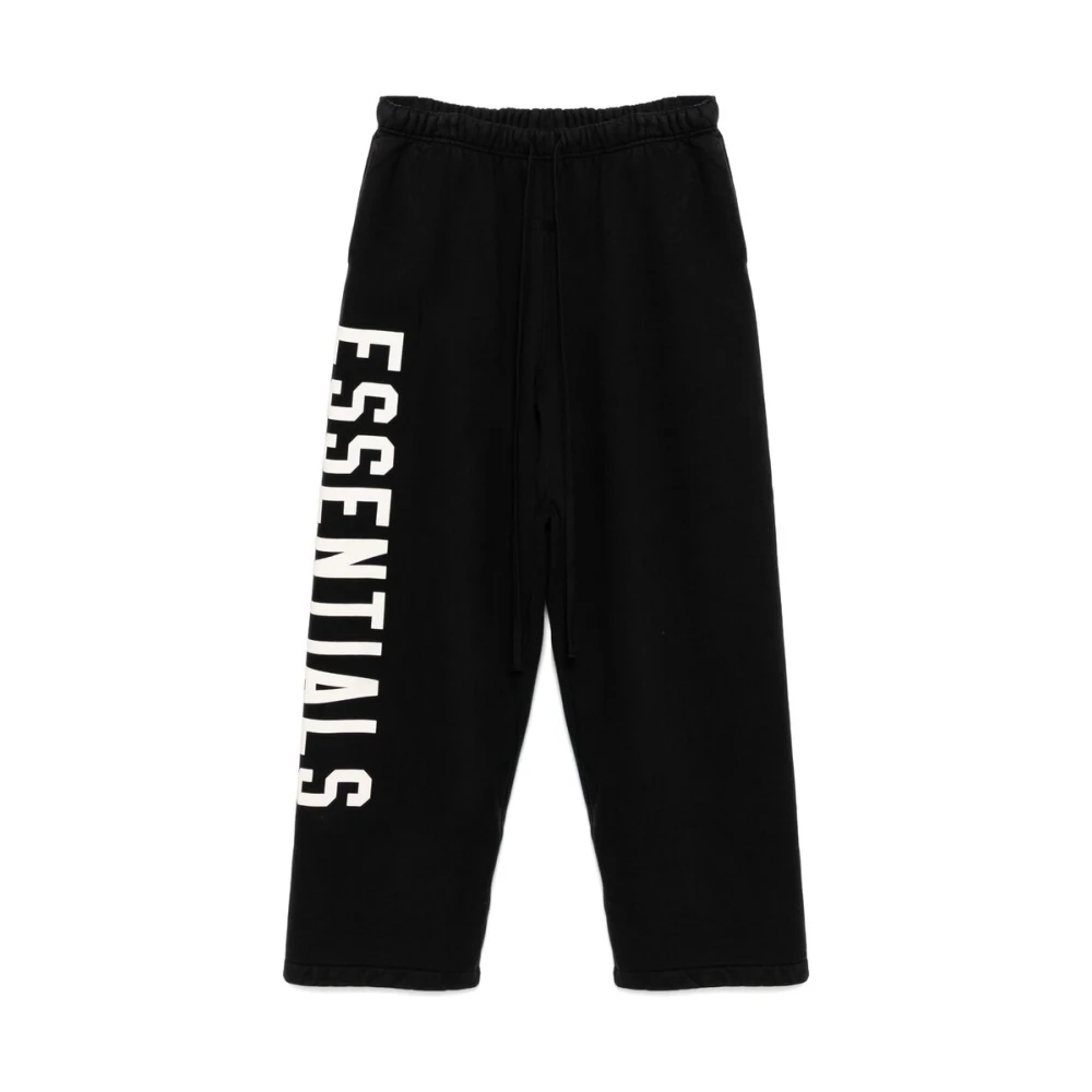 Fear Of God Zwarte Logo Print Elastische Taille Shorts Black Heren