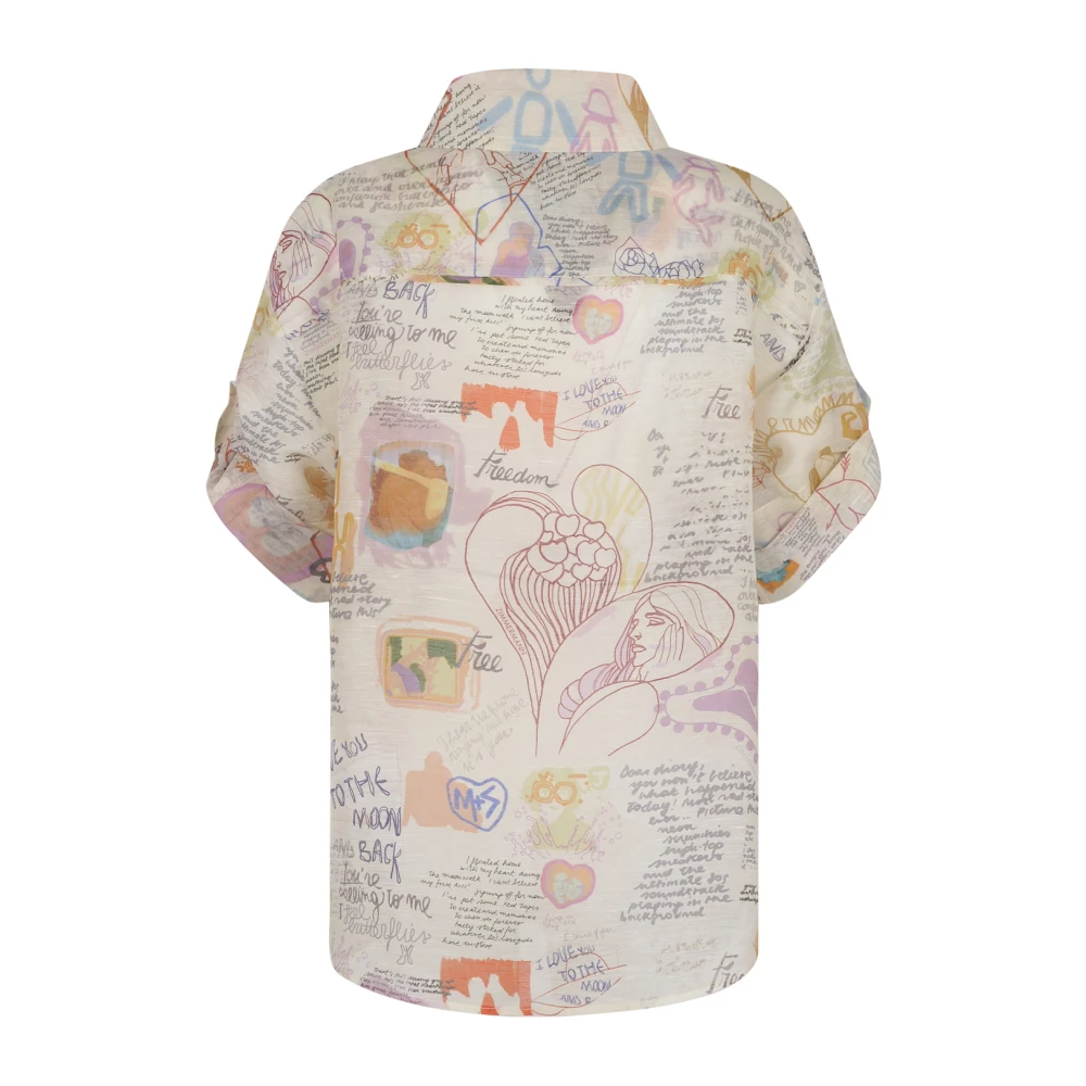 Zimmermann Gerolde Mouw Crush Shirt Multicolor Dames