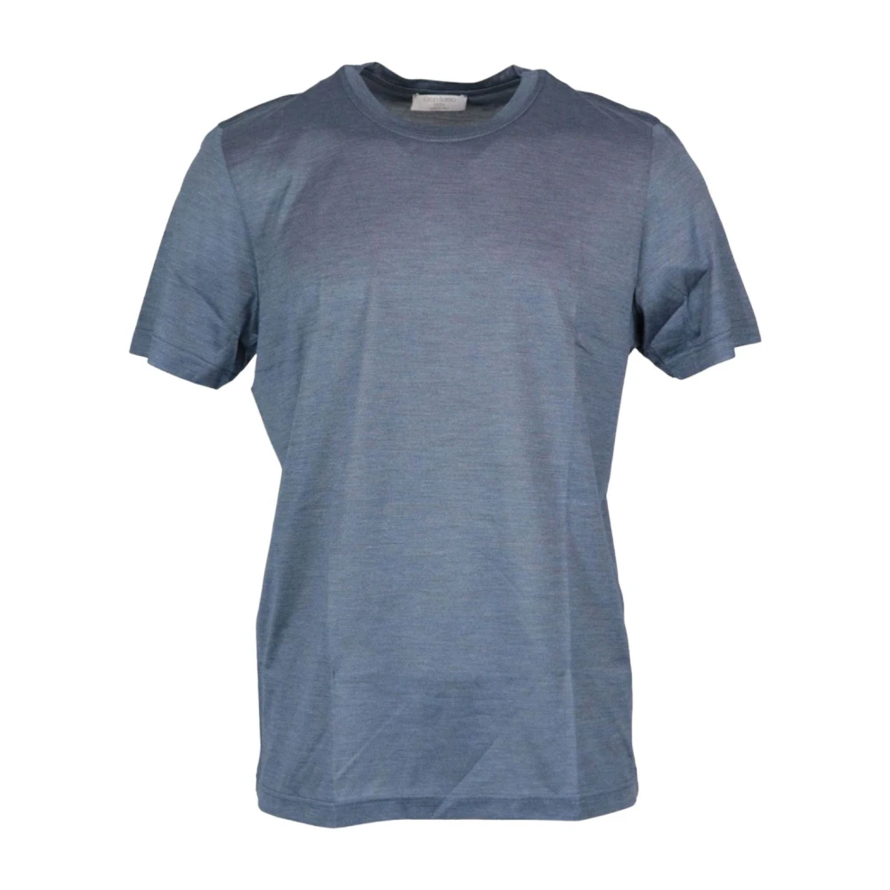Gran Sasso Katoenen T-shirt met ronde hals en korte mouwen Blue Dames