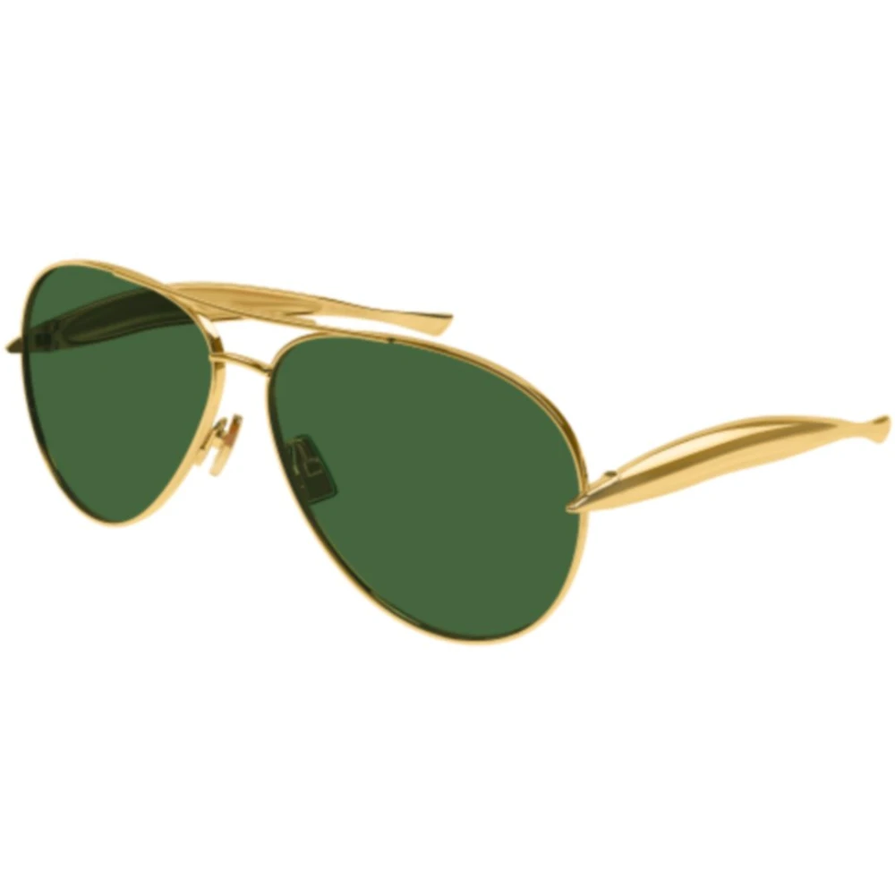 Bottega Veneta Unisex Yellow Sunglasses, 64 Mm, Pilot Sunglasses