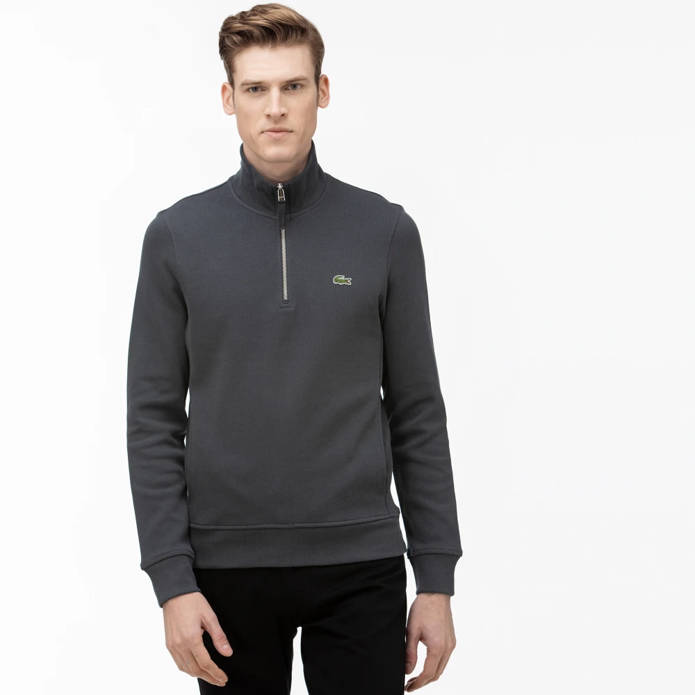 Lacoste Rits Trui Antraciet Stijl Sh8891 Gray Heren