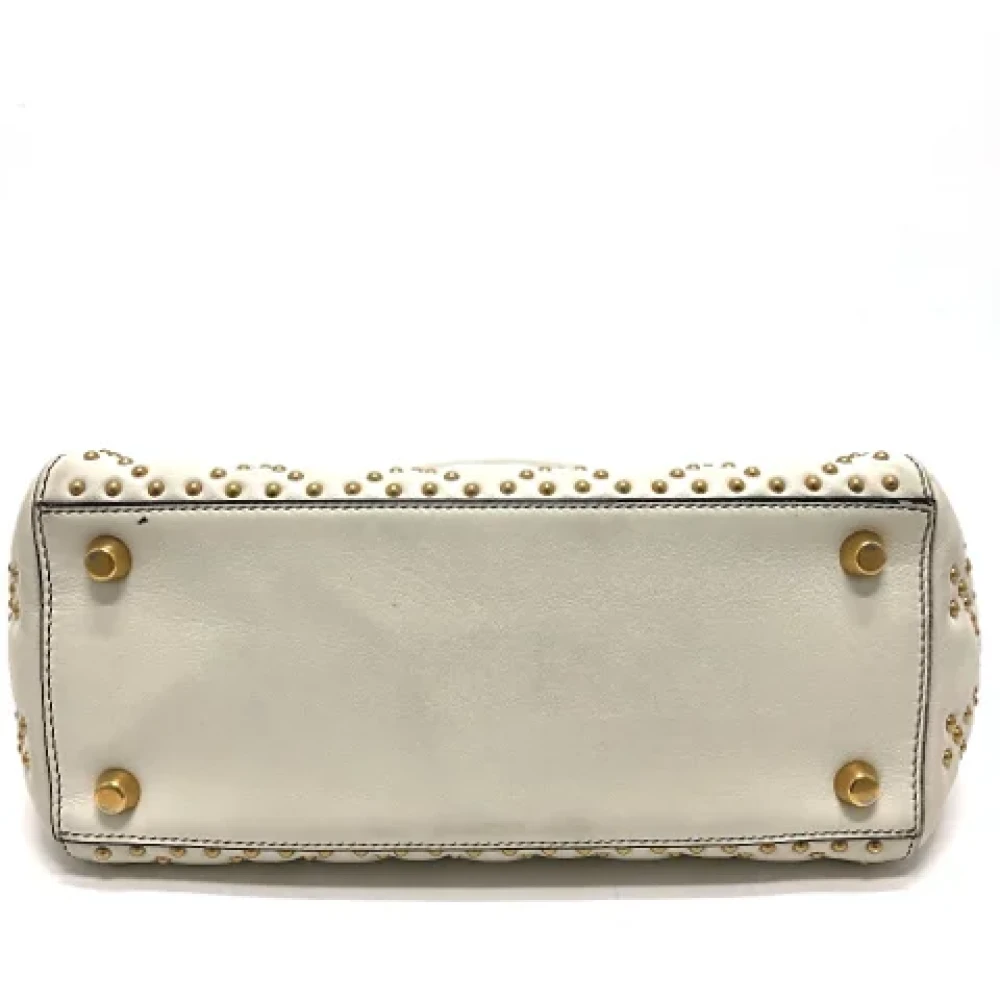 Dior Vintage Pre-owned Leather dior-bags White Dames
