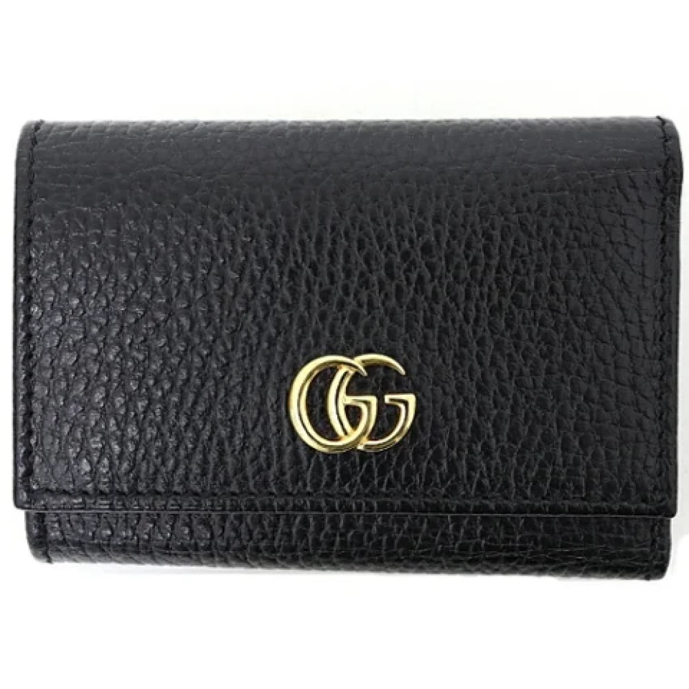 Gucci Vintage Pre-owned Leather wallets Black Dames