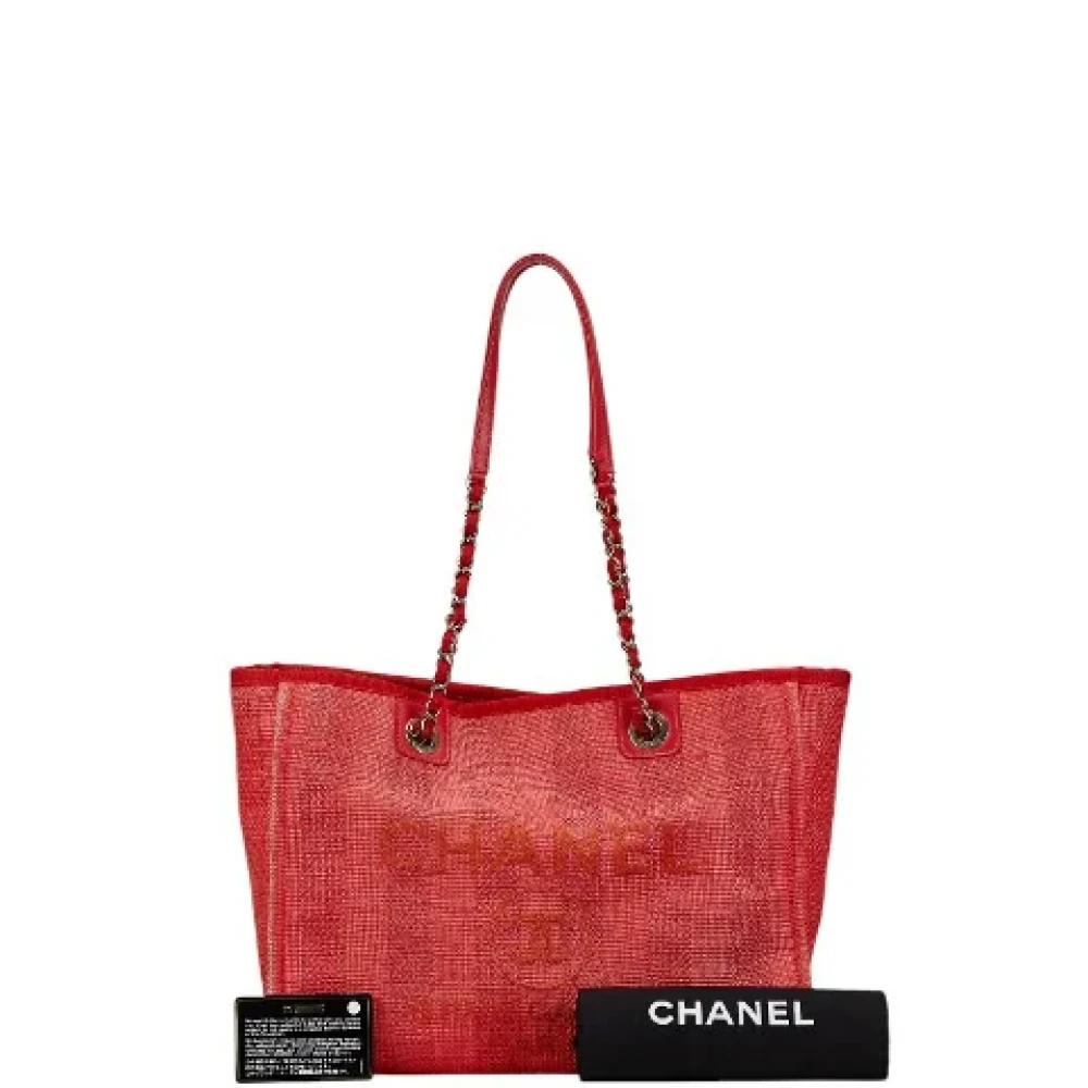 Chanel Vintage Pre-owned Canvas chanel-bags Red Dames