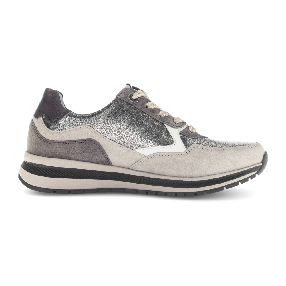 Gabor Taupe Leren Sneaker – Dames Schoenen Grijs