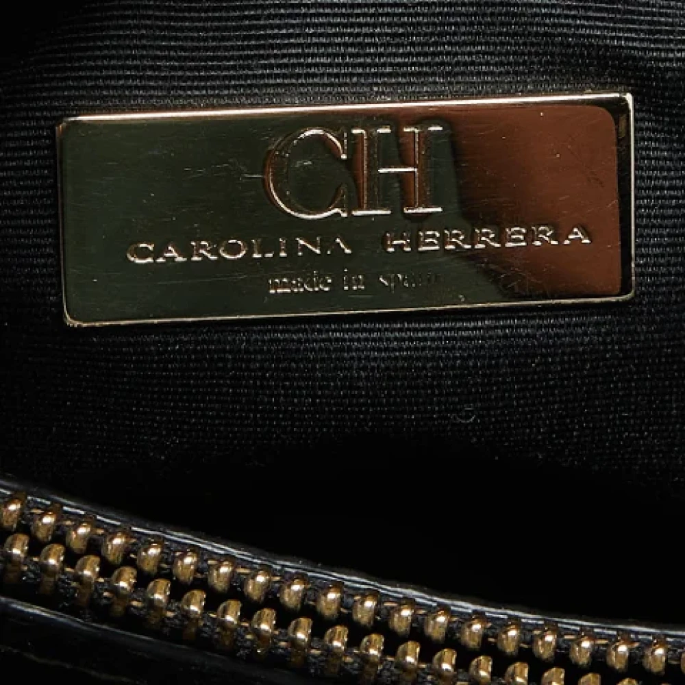 Carolina Herrera Pre-owned Leather totes Gray Dames