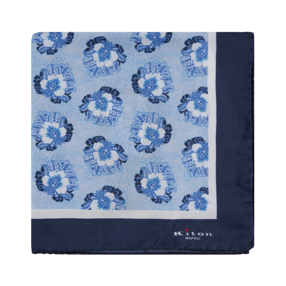 Kiton Blauwe Zijden Tassen Blue Heren