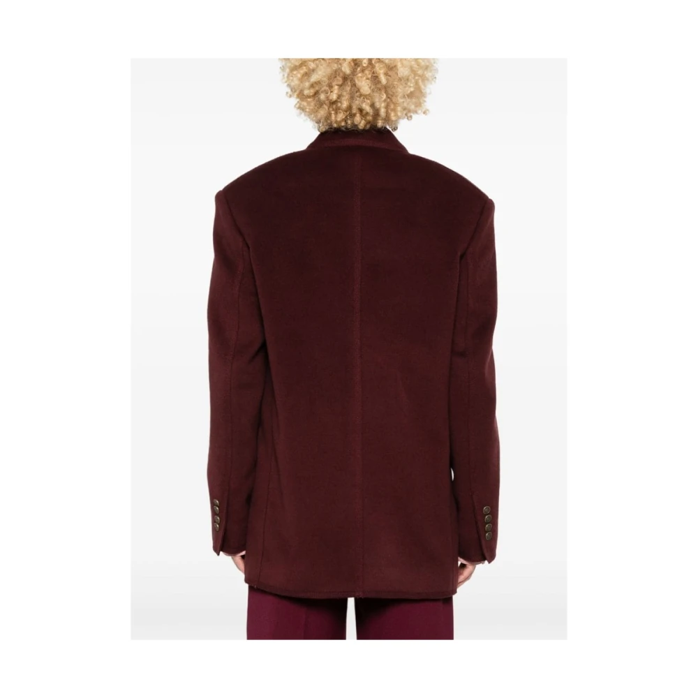 ETRO Rode Wol-Kasjmier Jas Red Dames