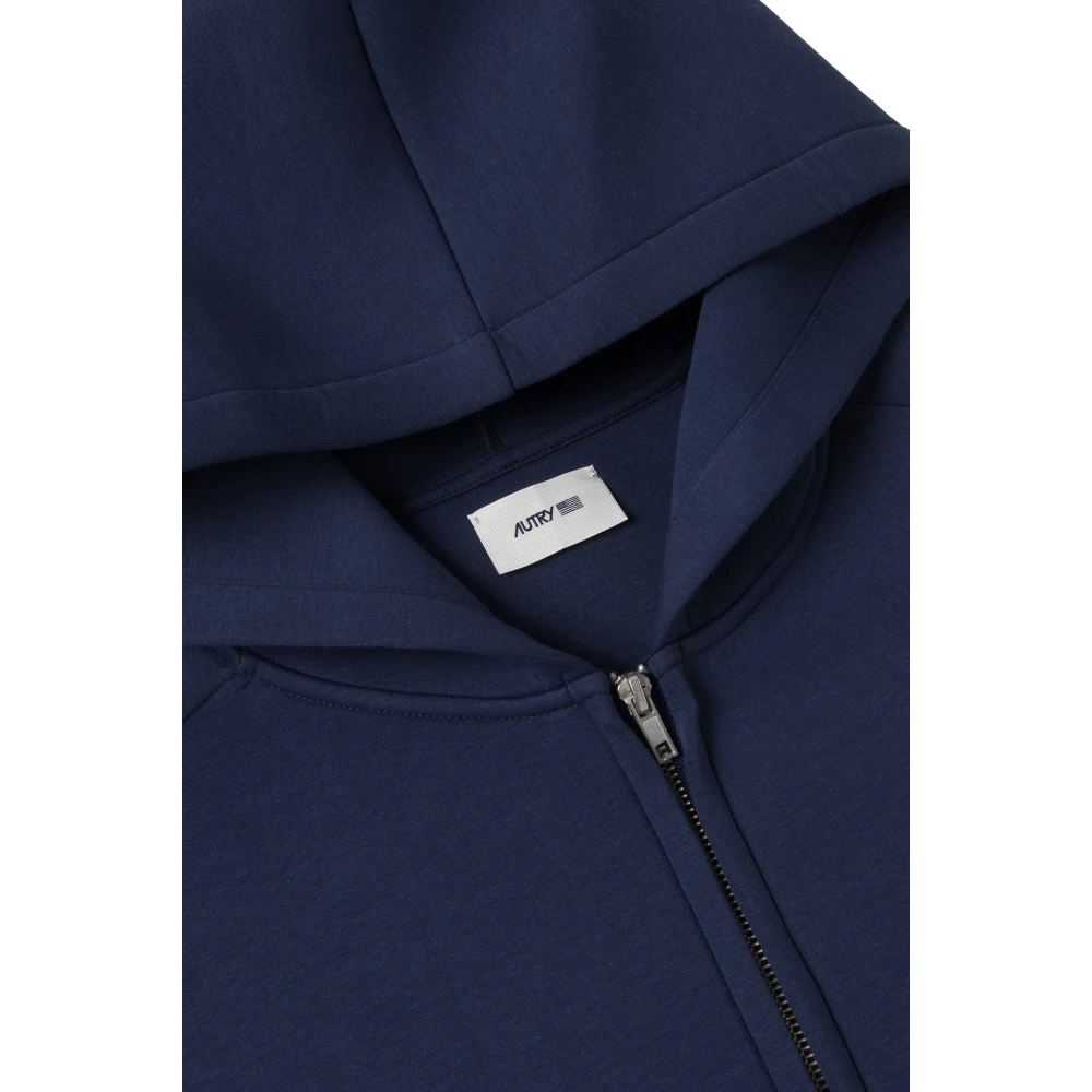 Autry Hooded Zip-through Jacket Blue Heren