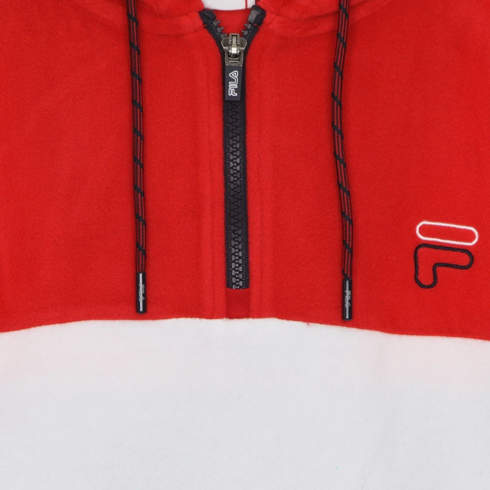Fila Half Zip Hoodie Zwart Rood Wit Multicolor Heren