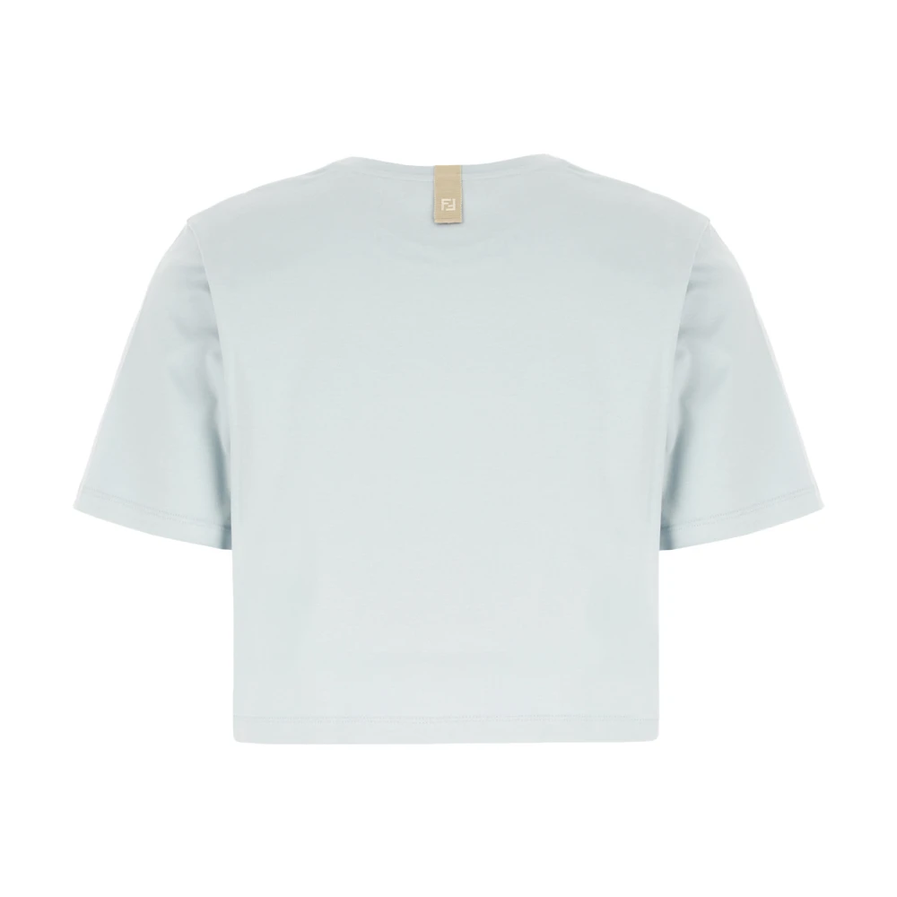 Fendi Casual Katoenen T-Shirt voor Mannen Blue Dames