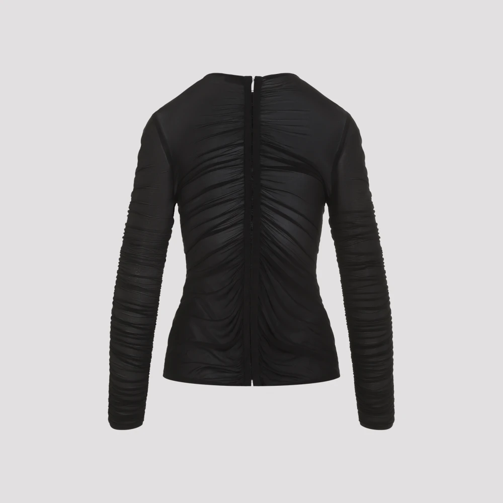 Magda Butrym Stijlvol Zwart Top Aw24 Black Dames