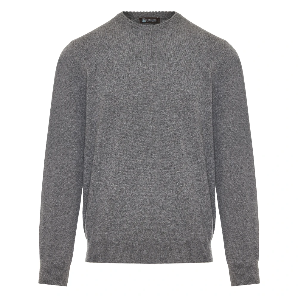 Colombo Luxe Kid Cashmere Crew-Neck Sweater Gray Heren