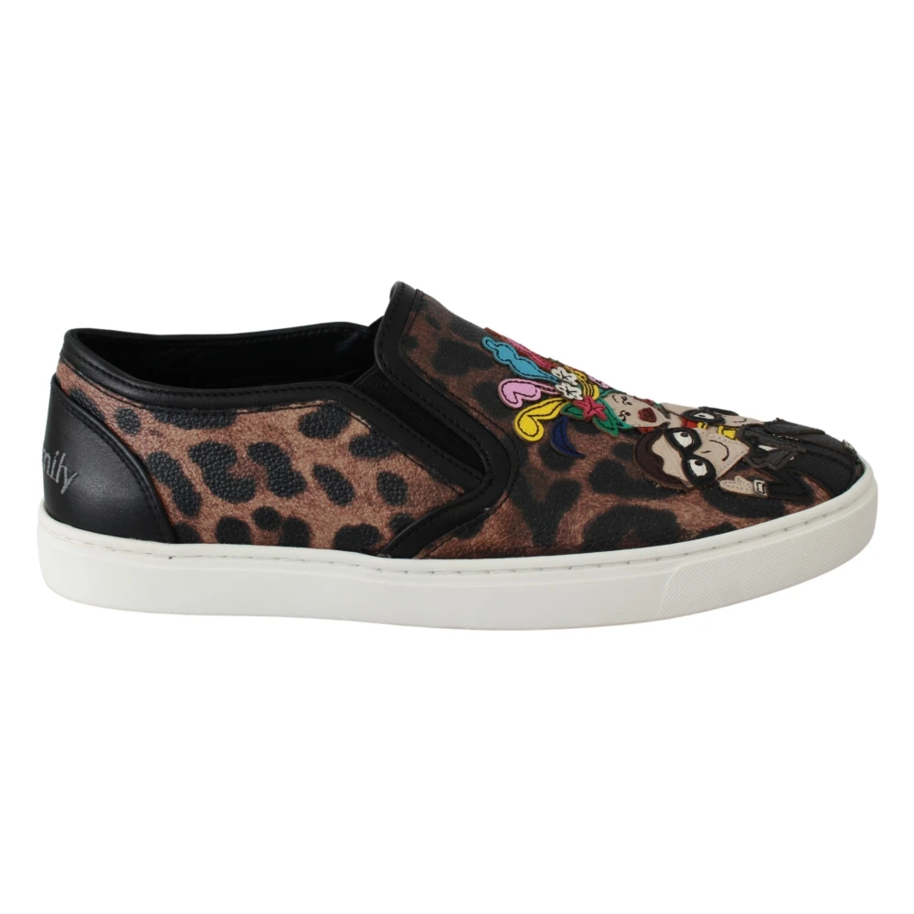 Dolce & Gabbana Women's Leather Leopard Dgfamily Loafers Shoes