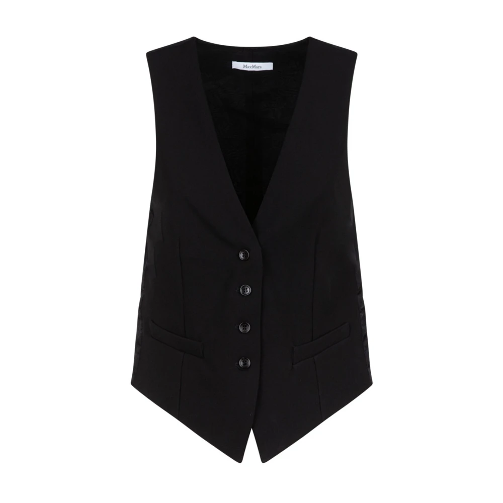 Max Mara Klassieke Zwarte Kiwi Vest Black Dames