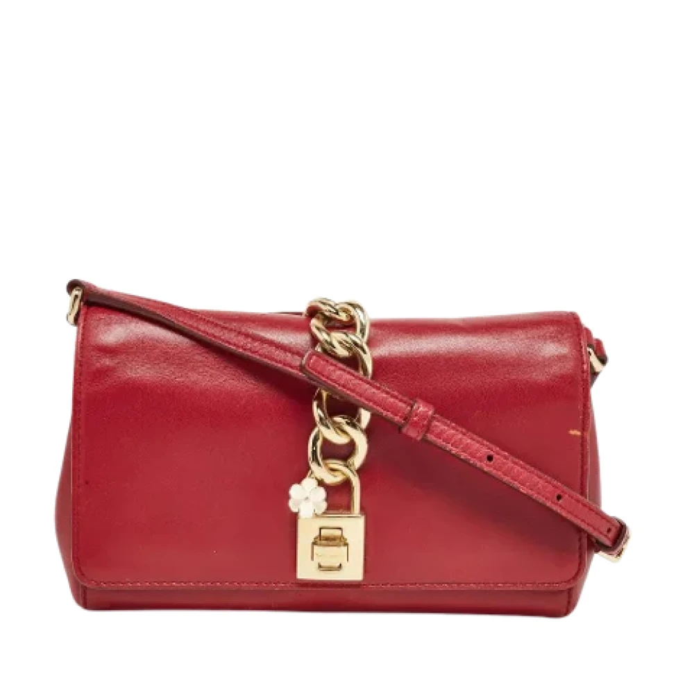 Dolce & Gabbana Pre-owned Leather shoulder-bags Red Dames