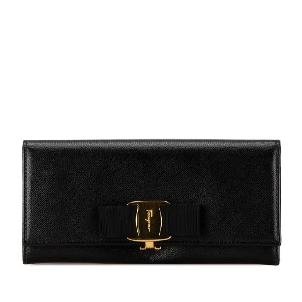 Salvatore Ferragamo Pre-owned Leather wallets Black Dames