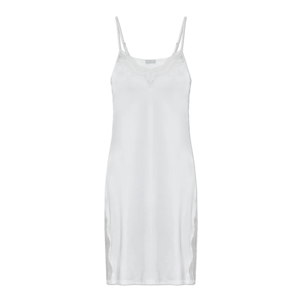 Hanro Vrouw Wit Nachtkleding Dames, L, Leer, Cira Nachthemd