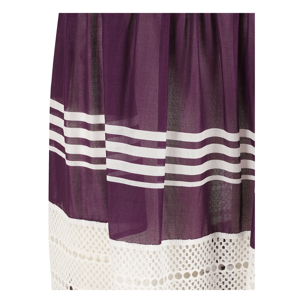 TORY BURCH Gestreepte Katoenen Midi Rok Multicolor Dames