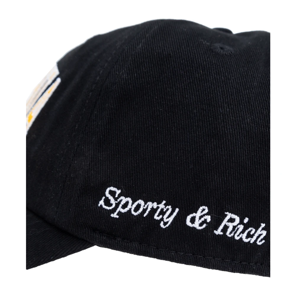 Sporty & Rich Pet met klep Black Unisex