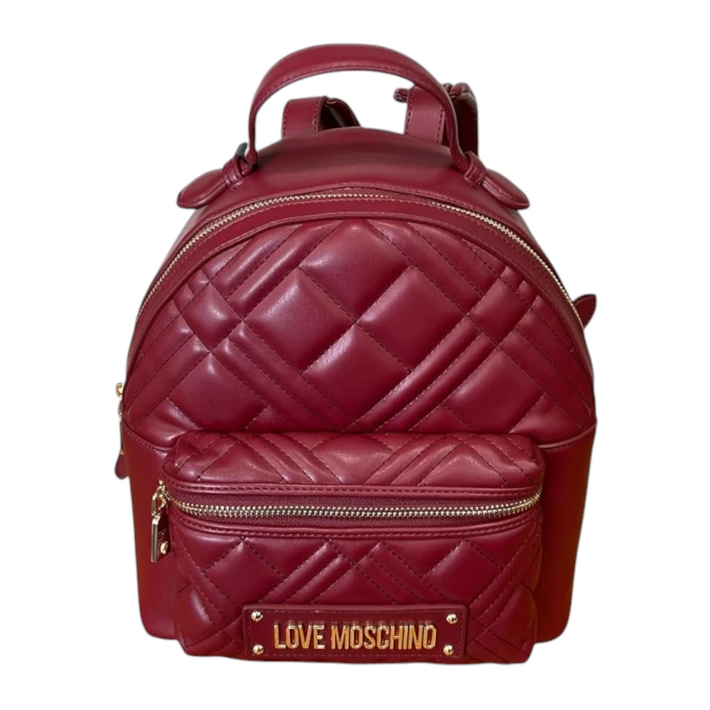 Love Moschino Women's Red Quilted Backpack - Backpacks - One Size - Bags