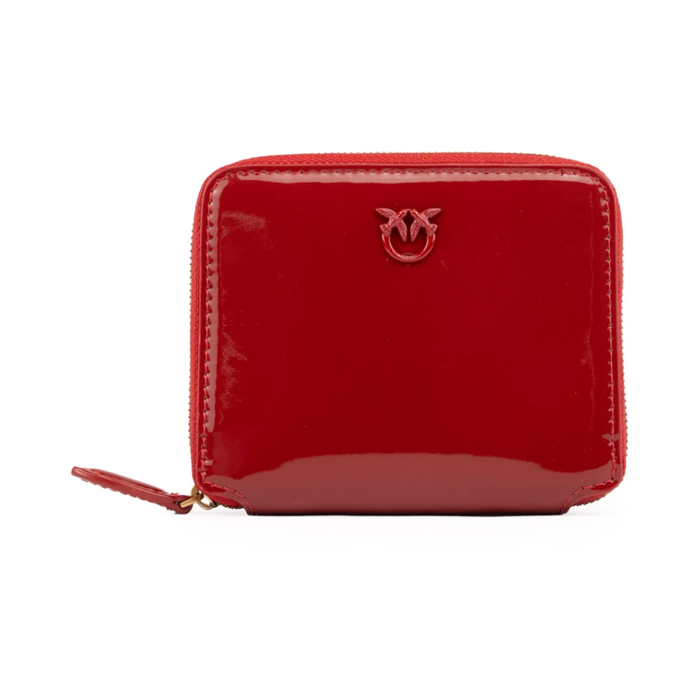 Pinko Gewatteerde Love Birds Portemonnee Rood Red Dames