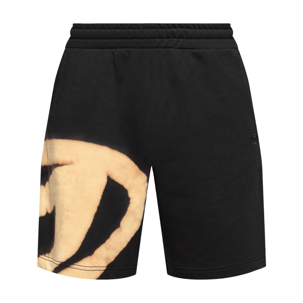 Diesel Shorts `P-Crow-Bleach` Black Heren