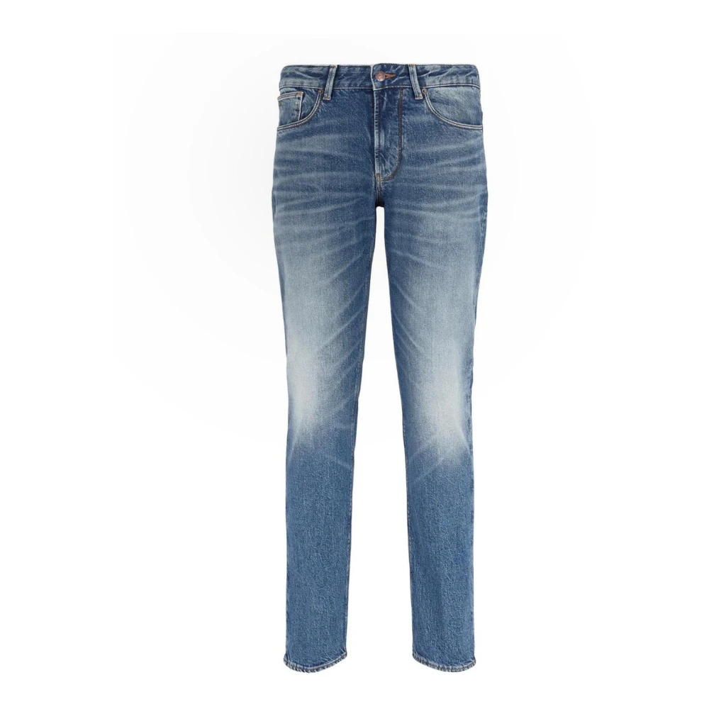 Emporio Armani Donkerblauwe Slim Fit Denim Jeans Blue Heren