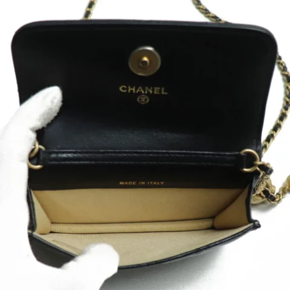 Chanel Vintage Pre-owned Leather chanel-bags Black Dames