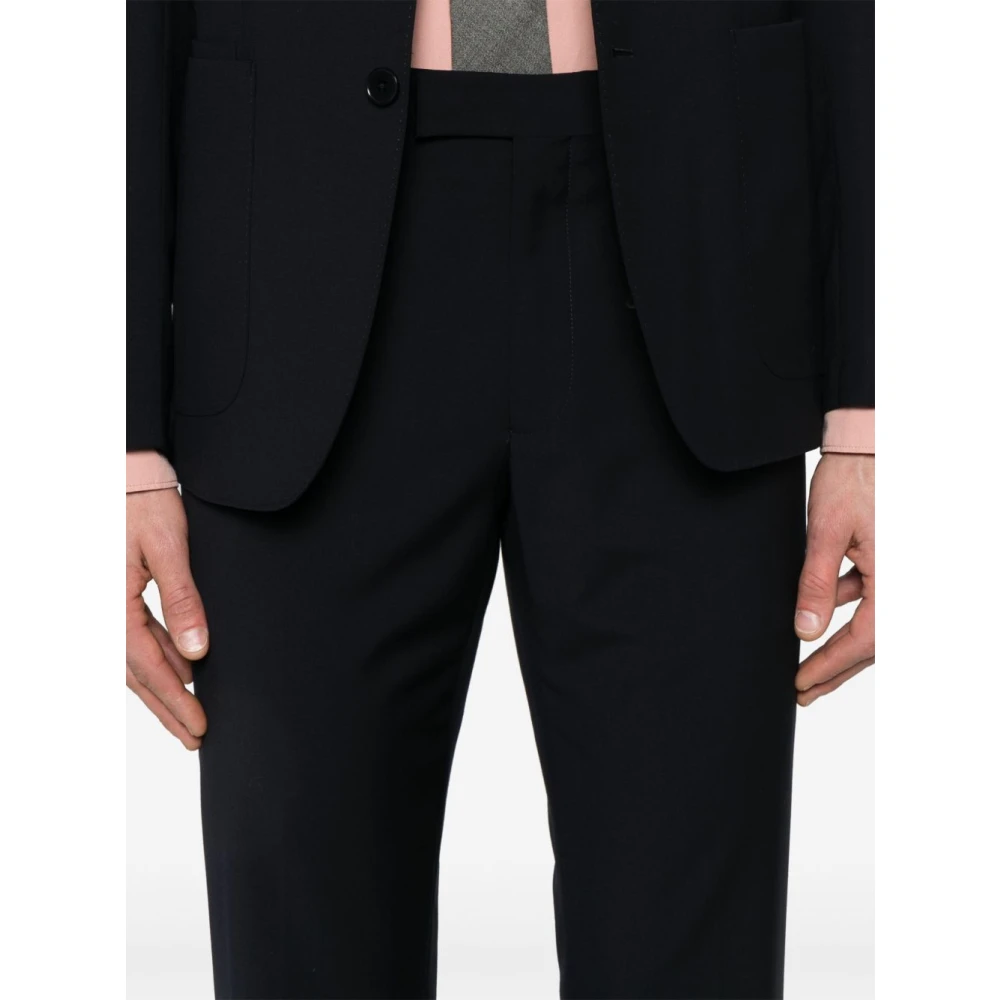 Ermenegildo Zegna Midnight Blue Front Button Jurk Black Heren