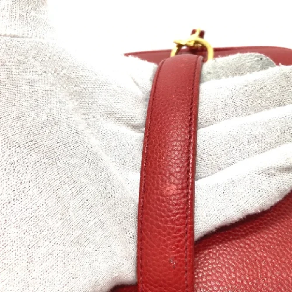 Chanel Vintage Pre-owned Leather chanel-bags Red Dames