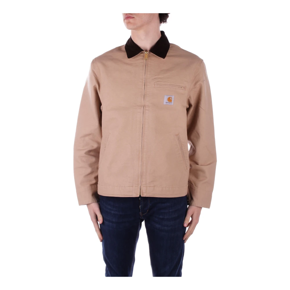 Carhartt WIP Voorlogo Ritsjas Biologisch Katoen Beige Heren