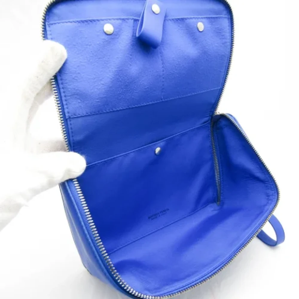 Bottega Veneta Vintage Pre-owned Leather clutches Blue Dames