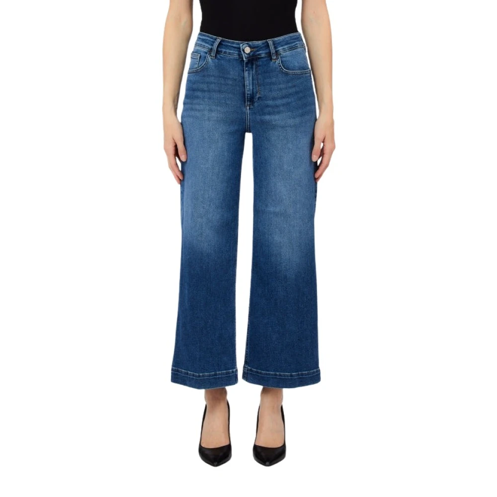 Liu Jo Vrouw Blauw Jeans Dames, W25, Denim, Wide Jeans