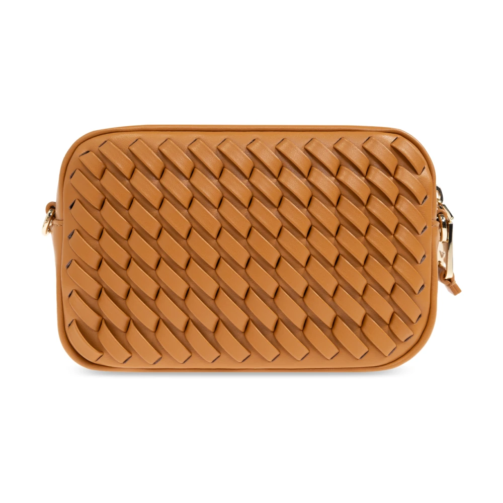 Emporio Armani Schoudertas met decoratief vlechtwerk Beige Dames