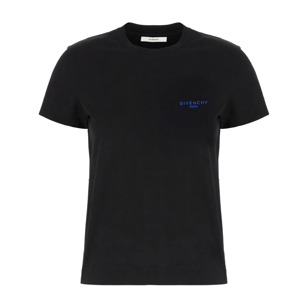 Givenchy Black Slim T-Shirt With Paris Embroidery - Female - T-Shirts - Xs - Tops