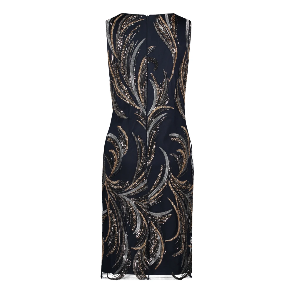Vera Mont Elegante Geborduurde Jurk Blue Dames