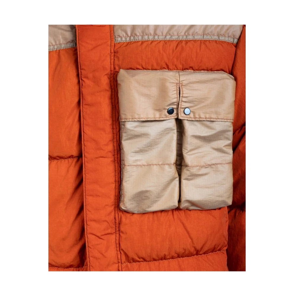 C.P. Company Eco Chromer Mixed Goggle Down Jacket Orange Heren