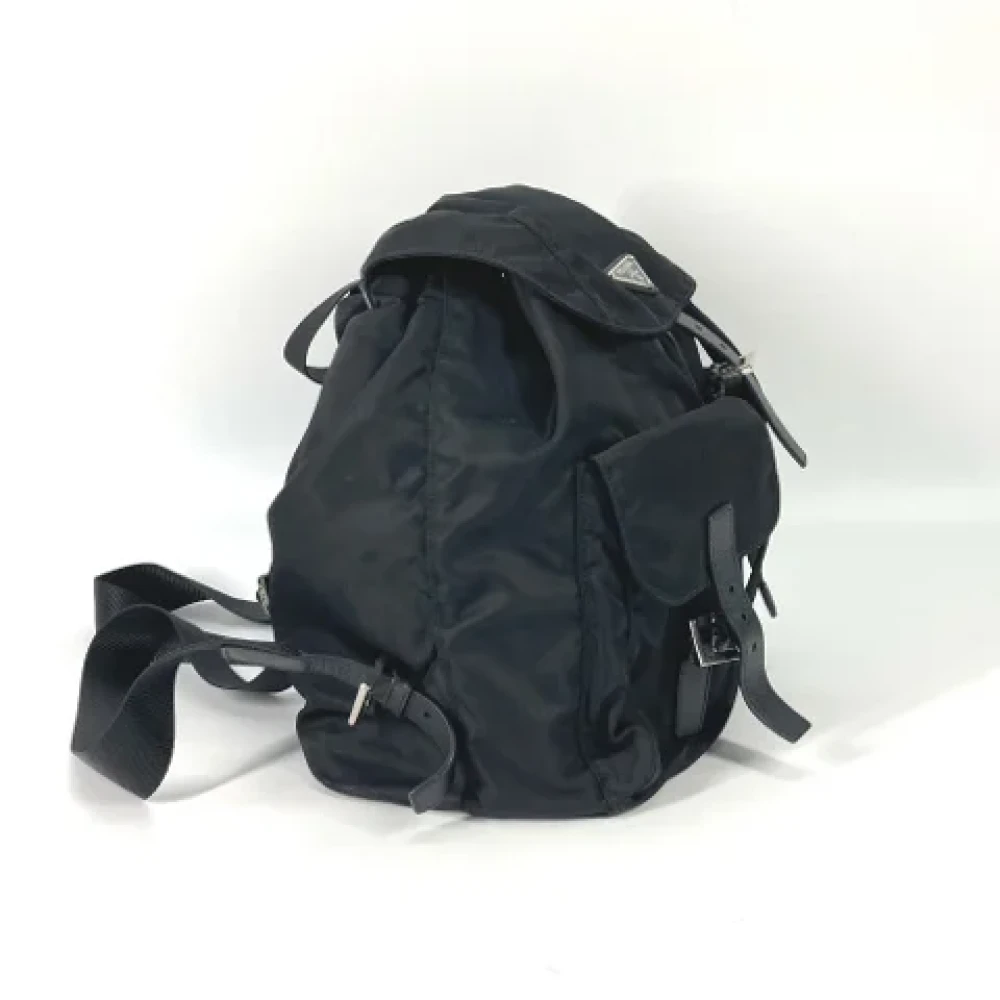 Prada Vintage Pre-owned Fabric shoulder-bags Black Dames