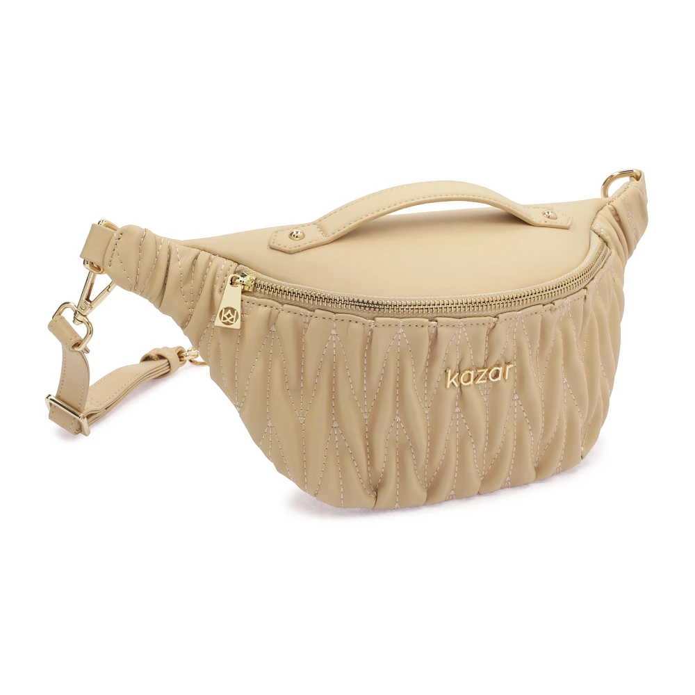 Kazar Beige leren heuptas met quilten Beige Dames