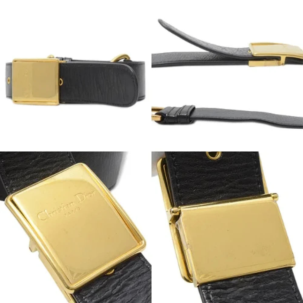 Dior Vintage Pre-owned Leather dior-bags Black Dames