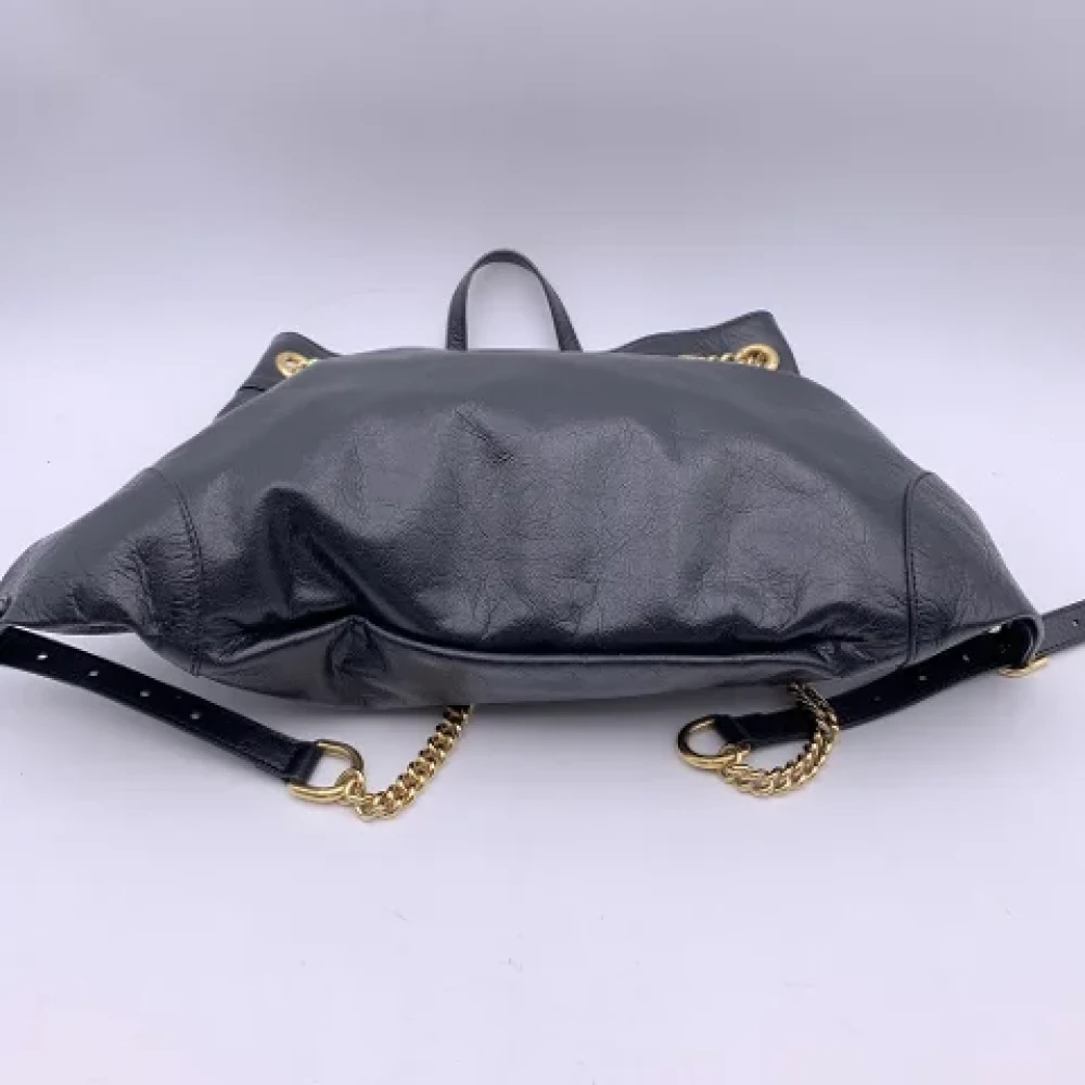 Gucci Vintage Pre-owned Leather backpacks Black Dames