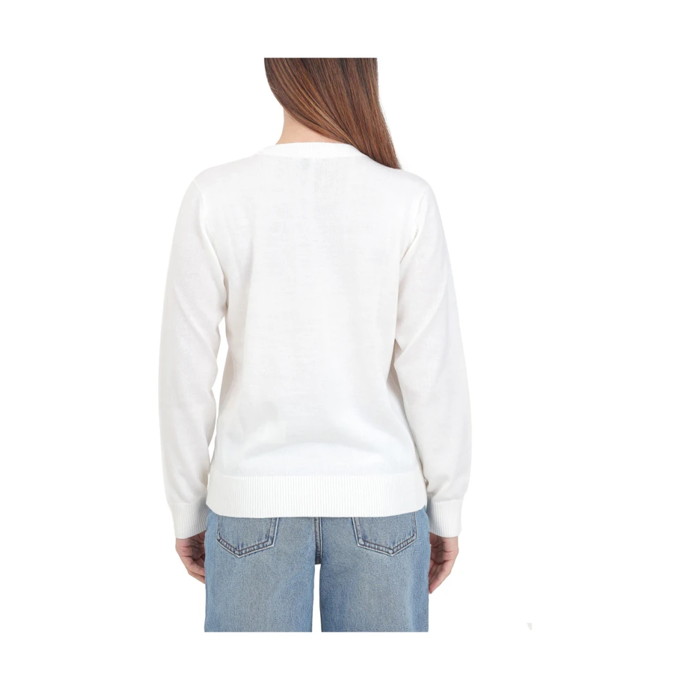 Armani Exchange Stijlvolle Sweaters Collectie White Dames