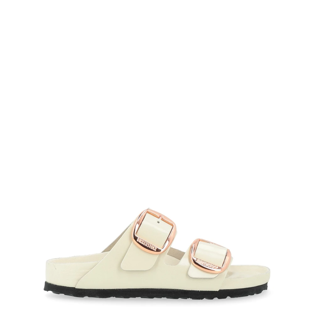 Birkenstock Arizona Big Buckle Exq Shine Sandaler Beige, Dam