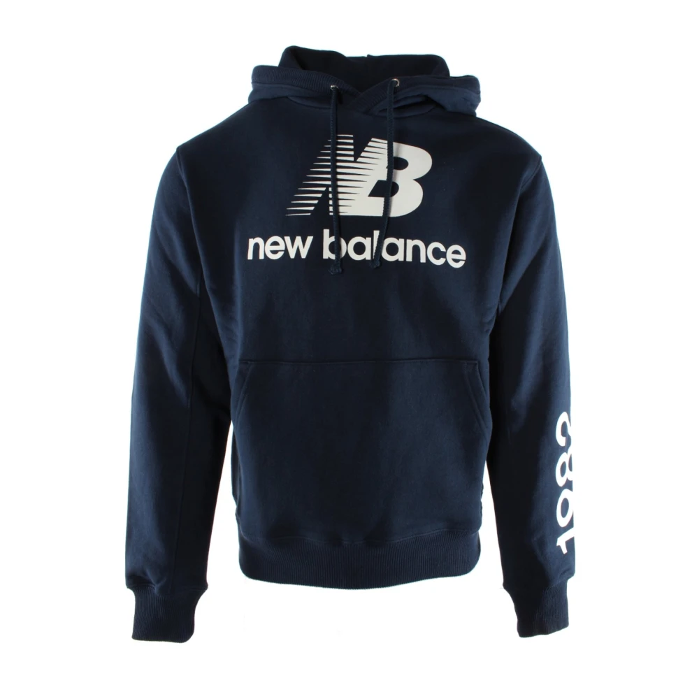 New Balance Men's Blue Cotton Jumper Mt21547 - Hoodies - S - Sweatshirts & Hoodies